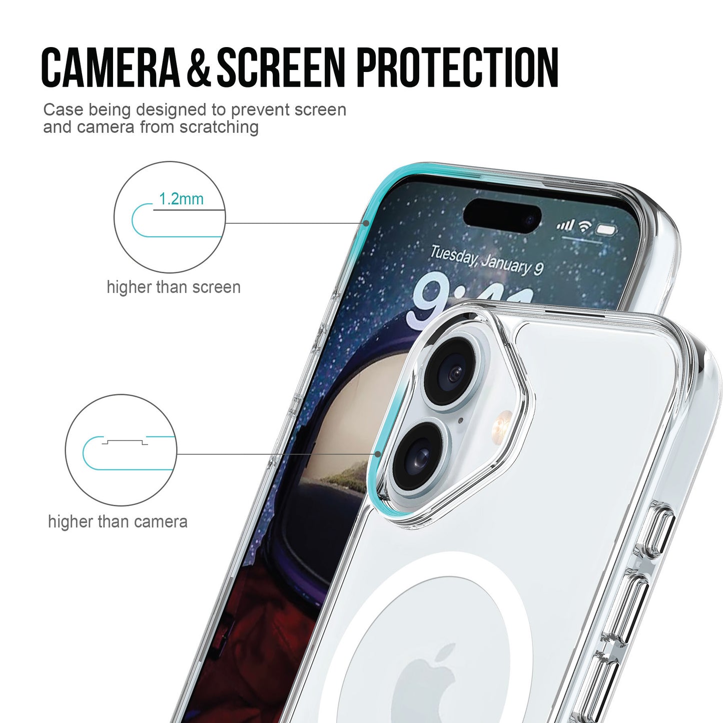 Space MagSafe Case for iPhone 16 Plus I Transparent