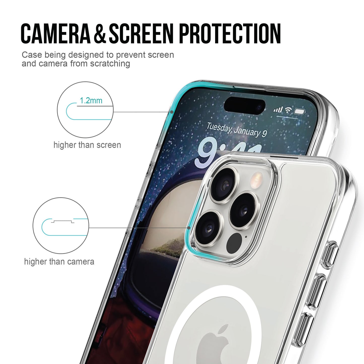 Space MagSafe Case for iPhone 16 Pro I Transparent